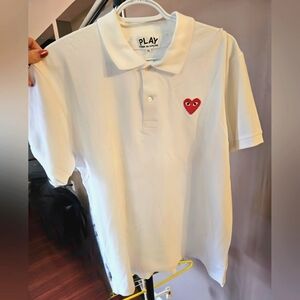 Comme des Garçons Play Heart Embroidered Polo Shirt